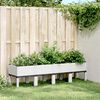 vidaXL Jardini&egrave;re avec pieds blanc 160x40x42 cm PP