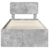 vidaXL Cadre de lit Gris B&eacute;ton 100 x 200 cm Pin massif