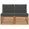 vidaXL 2 Pi&egrave;ce Sofa de milieu ext&eacute;rieur Bois d'Acacia Massif Naturel