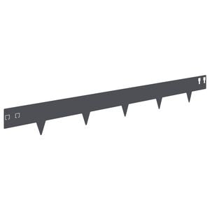 vidaXL Bordure de Pelouse 20 pcs 100 x 12 cm Acier Anthracite