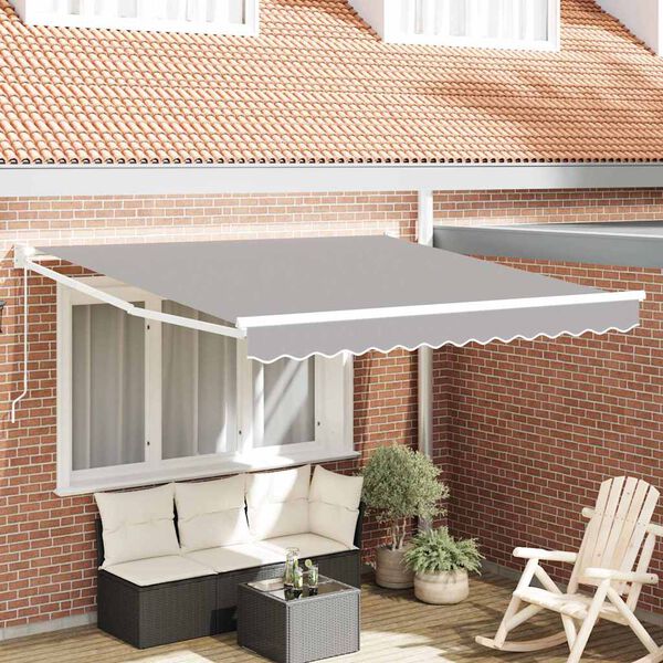 vidaXL Auvent Gris clair 300 x 250 x 165 cm Polyester