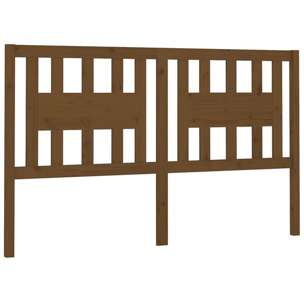 vidaXL T&ecirc;te de lit Marron miel 141x4x100 cm Bois massif de pin