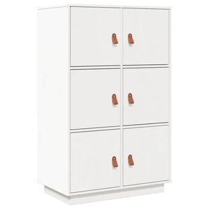 vidaXL Buffet haut Blanc 67x40x108,5 cm Bois massif de pin