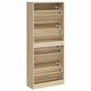 vidaXL Armoire &agrave; chaussures Ch&ecirc;ne sonoma 63x24x147cm Bois d'ing&eacute;nierie