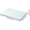 vidaXL Panneaux d'&eacute;tag&egrave;re 2 pcs Verre Transparent 20 x 30 cm