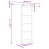 vidaXL Porte coulissante Blanc 78 x 211 cm Pin massif