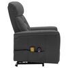 vidaXL Fauteuil de massage Anthracite Similicuir