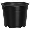 vidaXL Pot &agrave; fleurs rond 200 pc Noir &Oslash; 10 x 8 cm Plastique