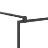 vidaXL Paroi de douche 80x195 cm Verre ESG avec design de pierre Noir