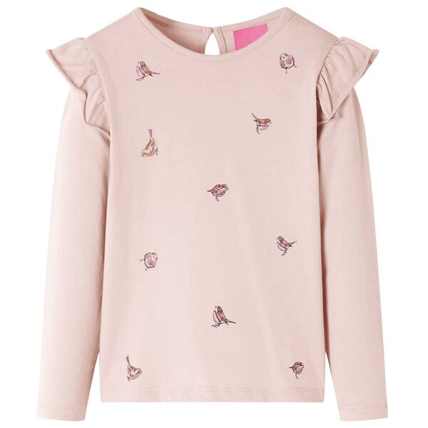 T-shirt pour enfants à manches longues rose 104