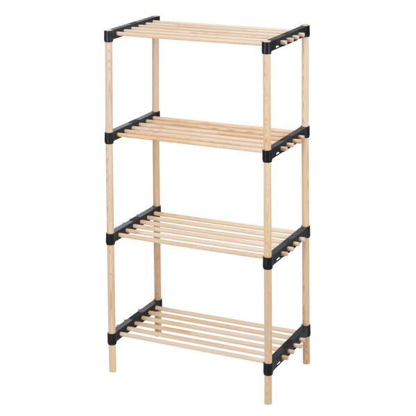 Storage solutions Porte-chaussures avec 4 &eacute;tag&egrave;res Bois 49x28x92,5 cm