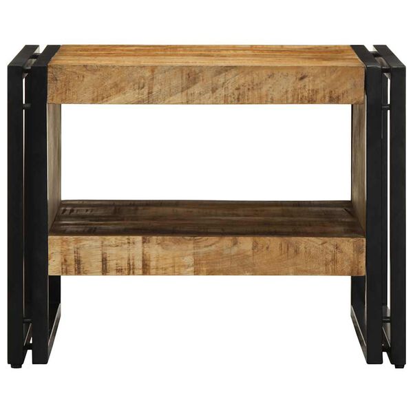 vidaXL Table basse 50x50x38 cm bois de manguier massif brut