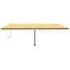 vidaXL Auvent manuel r&eacute;tractable sur pied 600x300 cm Jaune/Blanc