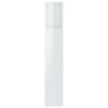 vidaXL Armoire de t&ecirc;te de lit Blanc brillant 200x18,5x104,5 cm