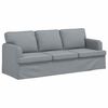 vidaXL Canap&eacute; 2 pcs Gris clair