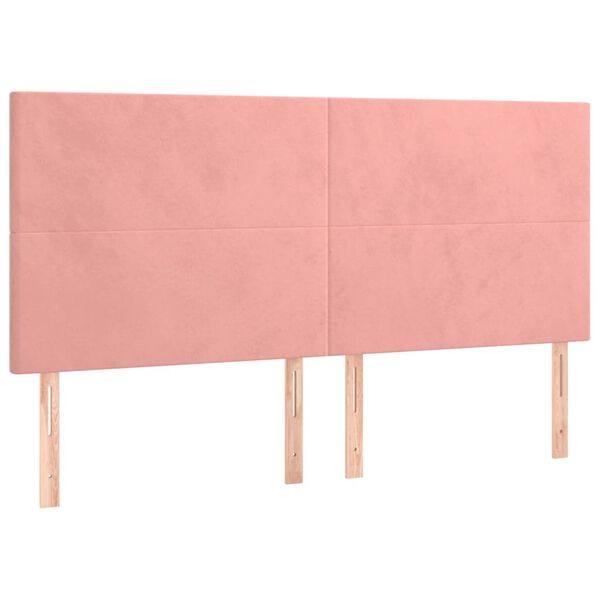 vidaXL T&ecirc;te de lit Rose 180x5x118/128 cm Velours
