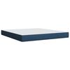 vidaXL Sommier &agrave; lattes de lit avec matelas Bleu 180x200 cm Tissu