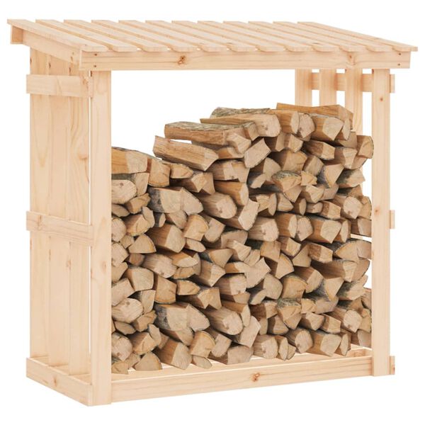 vidaXL Support pour bois de chauffage 108x64,5x109 cm Bois de pin