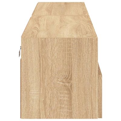 vidaXL Meubles TV muraux 2 pcs chêne sonoma 80x30x30cm bois ingénierie