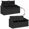 vidaXL Ensemble de canap&eacute; de jardin avec coussin R&eacute;glable 9 pcs Noir
