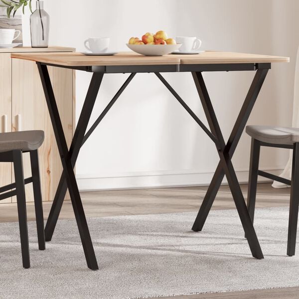 vidaXL Pieds de table à manger cadre en X 70x70x73 cm acier
