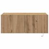 vidaXL Meuble TV mural Montage mural Ch&ecirc;ne artisanal 80 x 35 x 31 cm