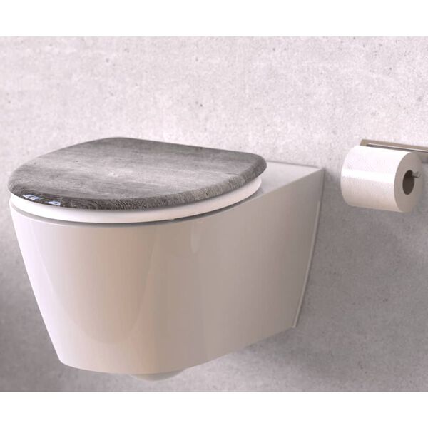 SCH&Uuml;TTE Si&egrave;ge de toilette avec fermeture en douceur INDUSTRIAL GREY