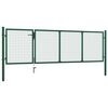 vidaXL Portail de jardin en acier vert 350 x 100 cm