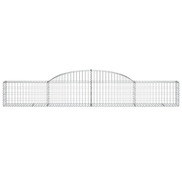 vidaXL Paniers &agrave; gabions arqu&eacute;s 9 pcs 300x30x40/60 cm fer galvanis&eacute;