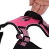 vidaXL Harnais pour chien avec bandes r&eacute;fl&eacute;chissantes r&eacute;glables rose S