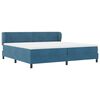 vidaXL Lit &agrave; ressorts avec matelas Bleu fonc&eacute; 200 x 200 cm Velours