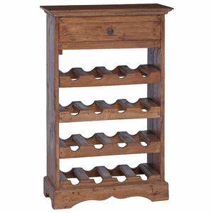 vidaXL &Eacute;tag&egrave;re &agrave; vin 55 x 23 x 85 cm Bois de Mahogany Massif