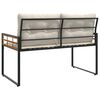 vidaXL Banc &agrave; couches en bois avec coussin Uni Cr&egrave;me 114 x 55 x 77 cm