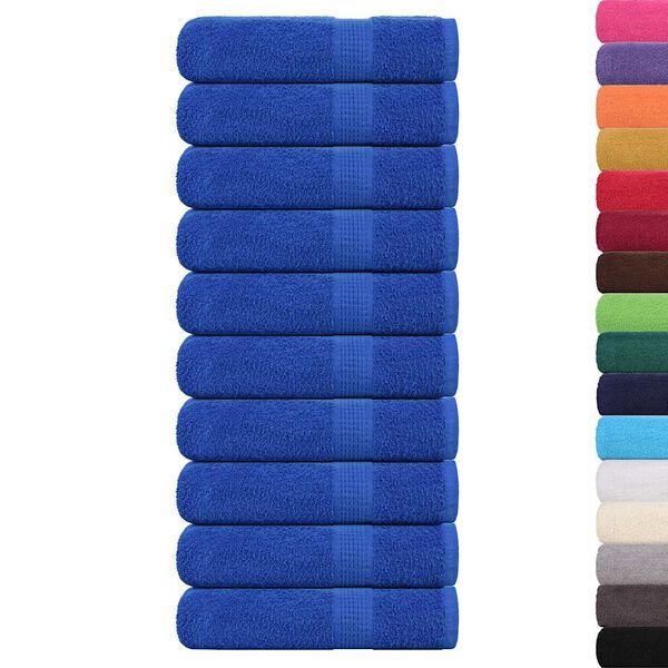 vidaXL Serviettes de douche FROGN 10 pcs bleu 70x140 cm 360 g/m&sup2;