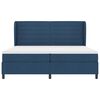 vidaXL Lit &agrave; ressorts avec matelas Bleu 200 x 200 cm tissu