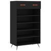 vidaXL Armoire &agrave; chaussures noir 60x35x105 cm bois d'ing&eacute;nierie