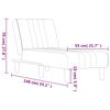 vidaXL Chaise longue noir tissu