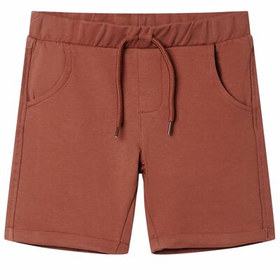 Short pour enfants avec cordon de serrage marron 116