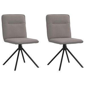 vidaXL Chaises &agrave; manger lot de 2 taupe tissu