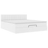 vidaXL Lit ottoman avec matelas & LED blanc pur 180x200cm similicuir
