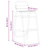 vidaXL Tabourets empilables de bar lot de 2 Aluminium