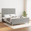 vidaXL Cadre de lit sans matelas gris clair 140x200 cm tissu