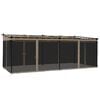 vidaXL Tonnelle avec parois en filet taupe 6x3 m acier