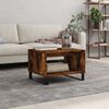 vidaXL Table basse ch&ecirc;ne fum&eacute; 60x50x40 cm bois d'ing&eacute;nierie
