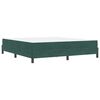 vidaXL Lit &agrave; ressorts avec matelas Vert fonc&eacute; 180 x 220 cm tissu