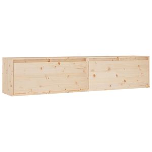 vidaXL Armoires murales 2 pcs 80x30x35 cm Bois de pin massif