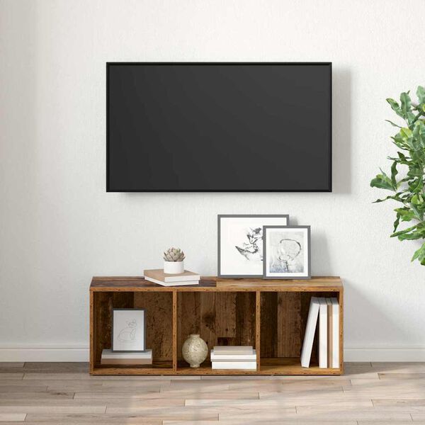 vidaXL Ensemble meuble TV Marron 72 x 35 x 37 cm Bois d'ing&eacute;nierie