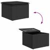 vidaXL Ensemble de canap&eacute; de jardin avec stockage 9 pcs Noir polyrotin