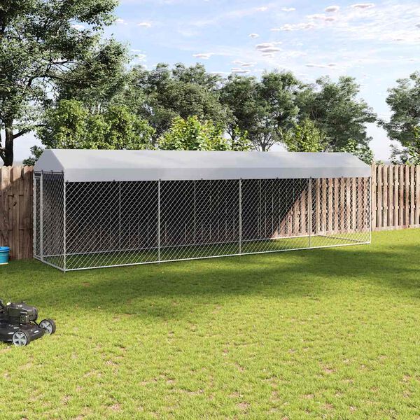 vidaXL Chenil ext&eacute;rieur avec toit pour chiens 760x190x225 cm