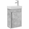 vidaXL Meuble de salle de bain avec robinet Gris b&eacute;ton